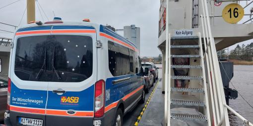 Wunschfahrt nach Hause über den Kanal